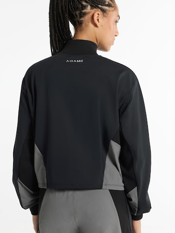 A-Game Spordijope 'Oversized Track Jacket', värv must