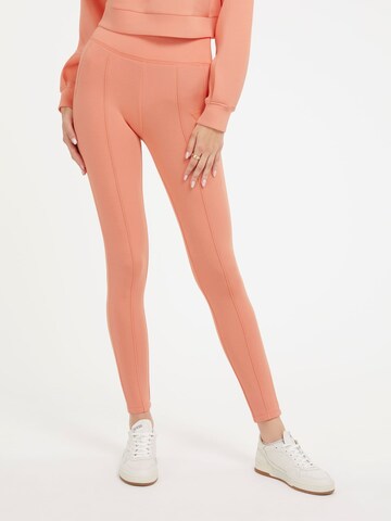 GUESS Skinny Leggings in Orange: front