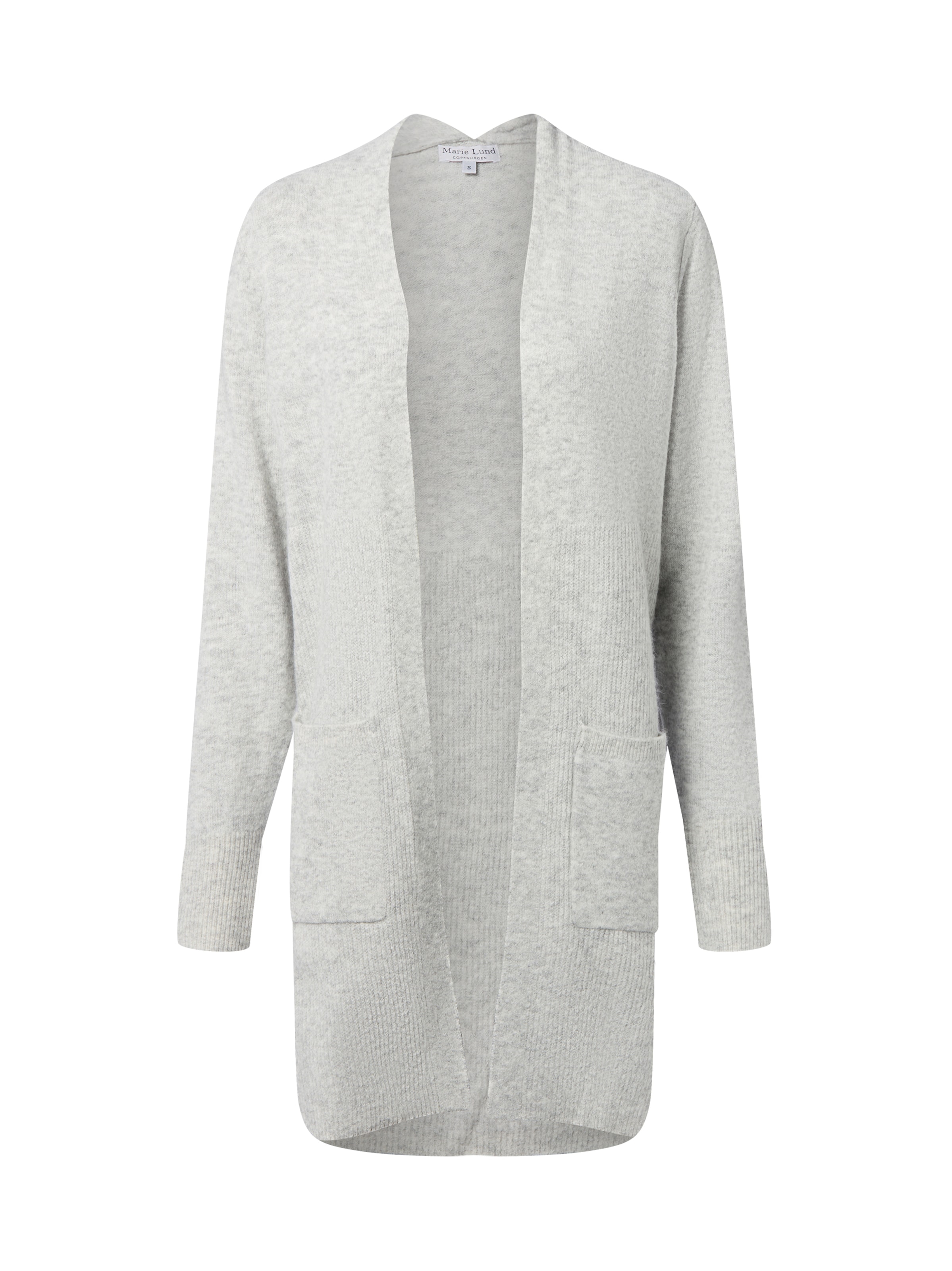 Marie Lund Strickmantel in Grau: Vorderseite