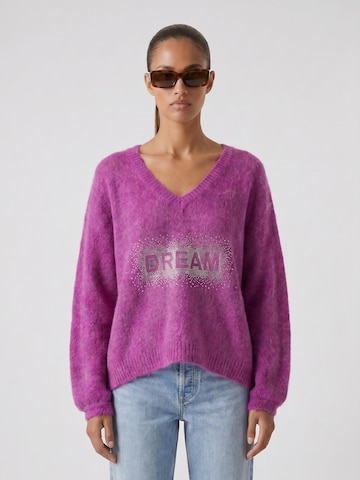 Pull-over oversize 'Silja' americandreams en violet : devant