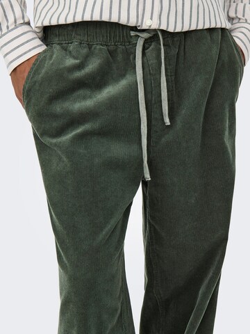Only & Sons Loosefit Kalhoty 'ONSFADE' – zelená