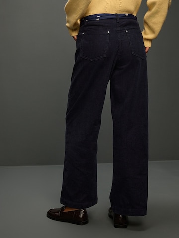 Wide Leg Pantalon Next en bleu