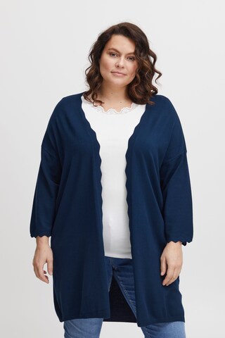 Fransa Curve Blouse in Blauw: voorkant