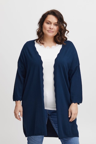 Fransa Curve Blouse in Blue: front