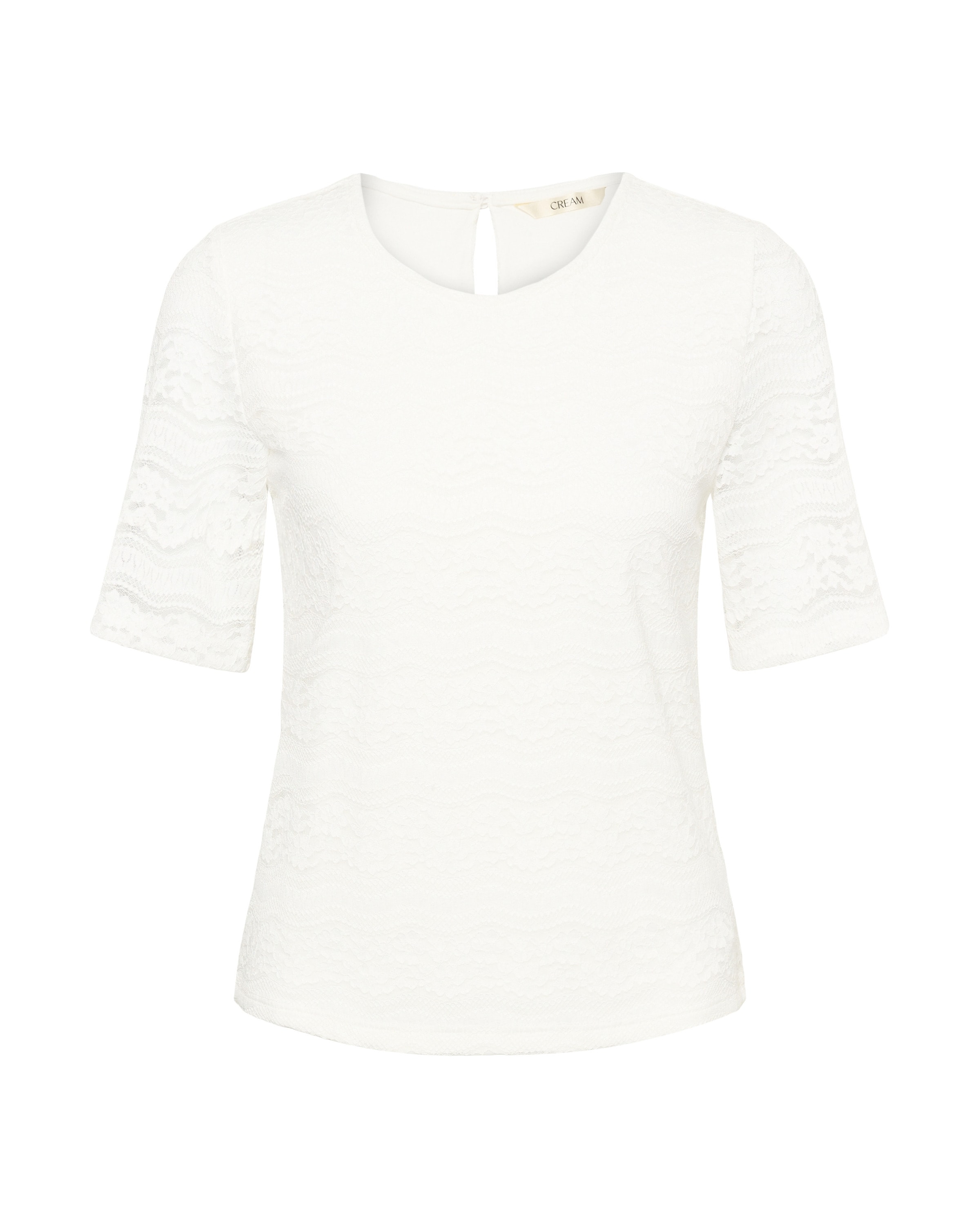 Cream Blouse in Wit: voorkant