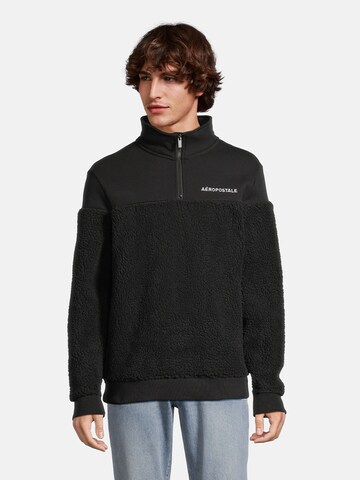 AÉROPOSTALE Sweatshirt in Black: front