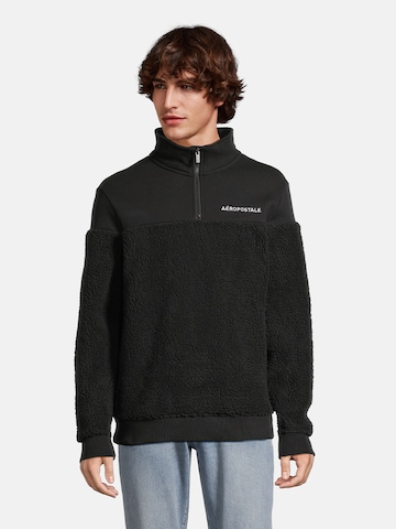 AÉROPOSTALESweater majica - crna boja: prednji dio