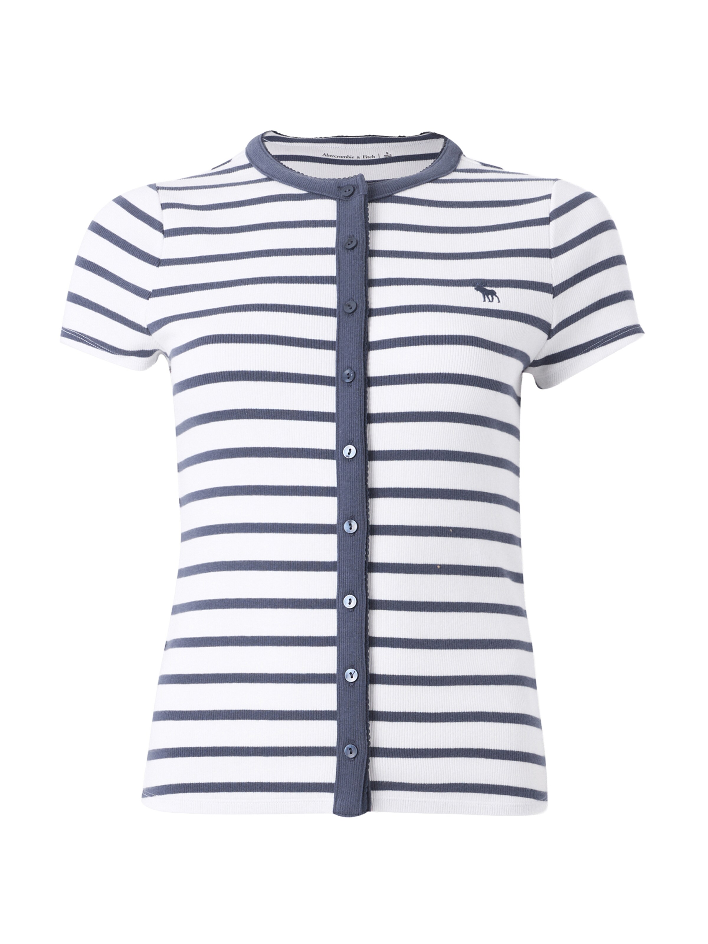 Abercrombie & Fitch T-Shirt 'MAR4 APAC' in XS in navy / weiß, Produktansicht