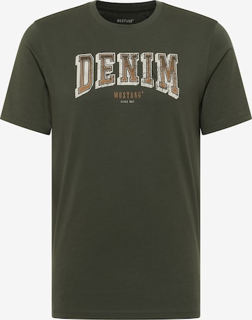 MUSTANG T-Shirt 'Austin' in Grün: Vorderseite