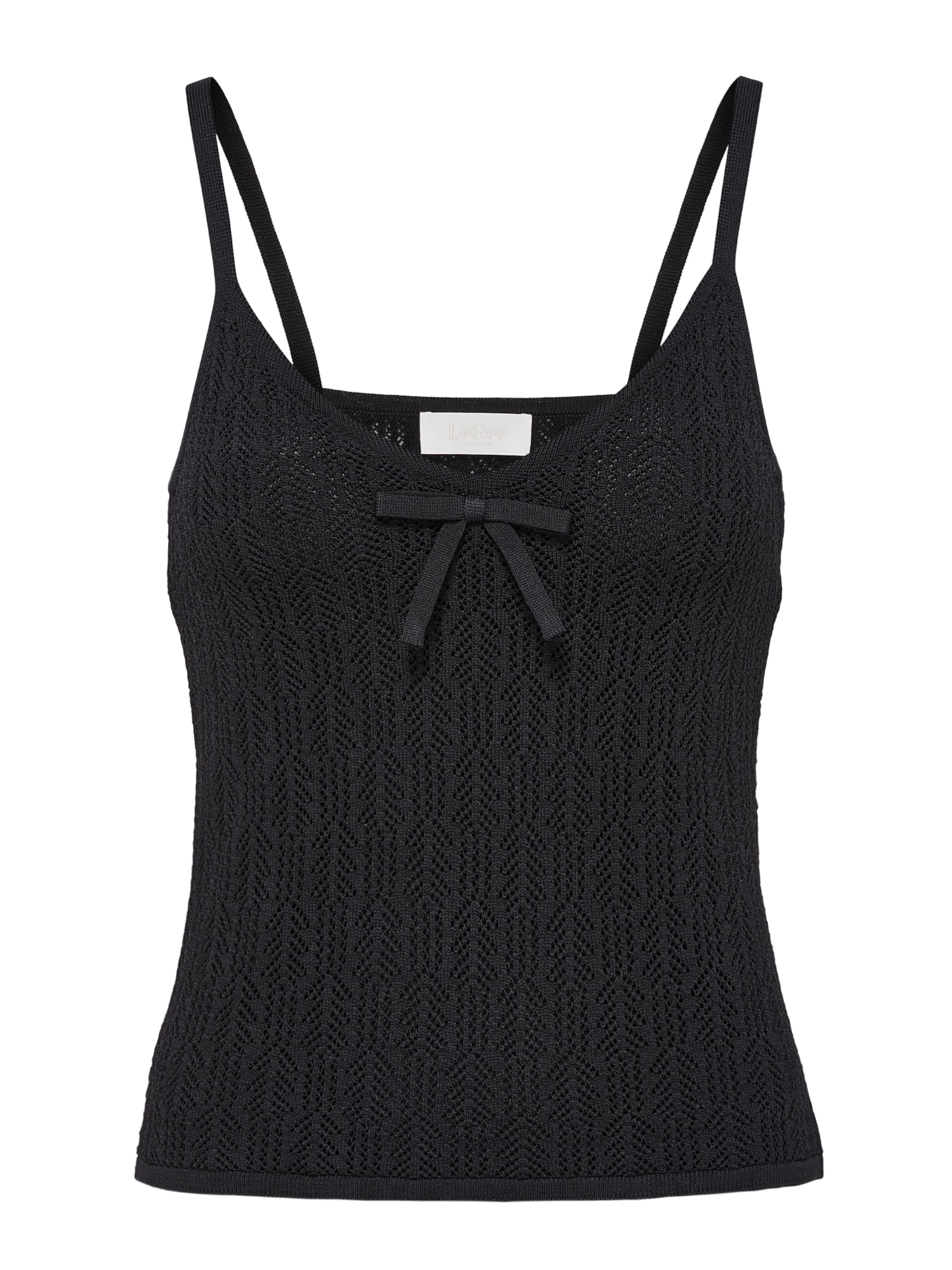 Top brodat &#x27;Maren&#x27; de la LeGer by Lena Gercke pe negru: față