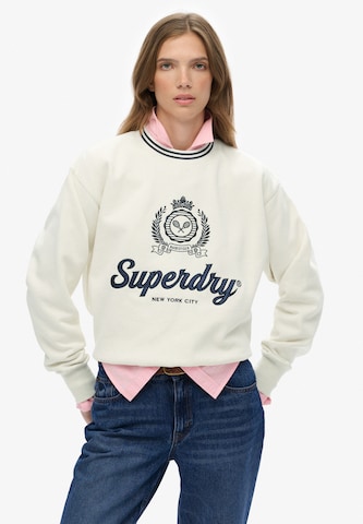 Pull-over Superdry en blanc : devant