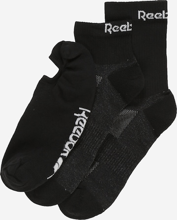Reebok Regular Спортни чорапи в черно: отпред