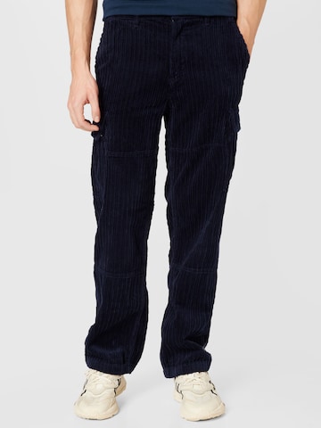 WEEKDAY Loose fit Cargo Pants 'Joel' in Blue: front