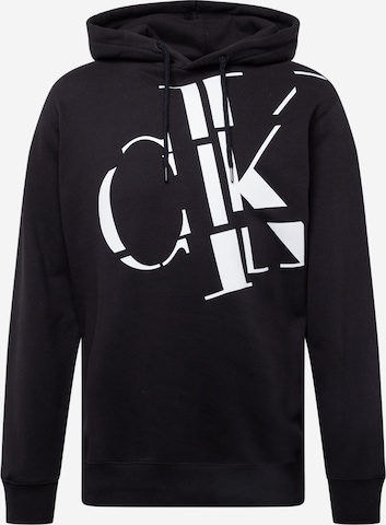 Sweat-shirt Calvin Klein Jeans en noir : devant