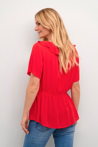 Chemisier 'Allie' Cream en rouge