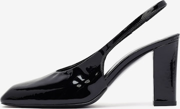 Derimod Slingback Pumps in Black: front