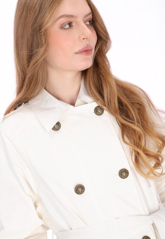 DreiMaster Maritim - Sobretudo meia-estação em branco