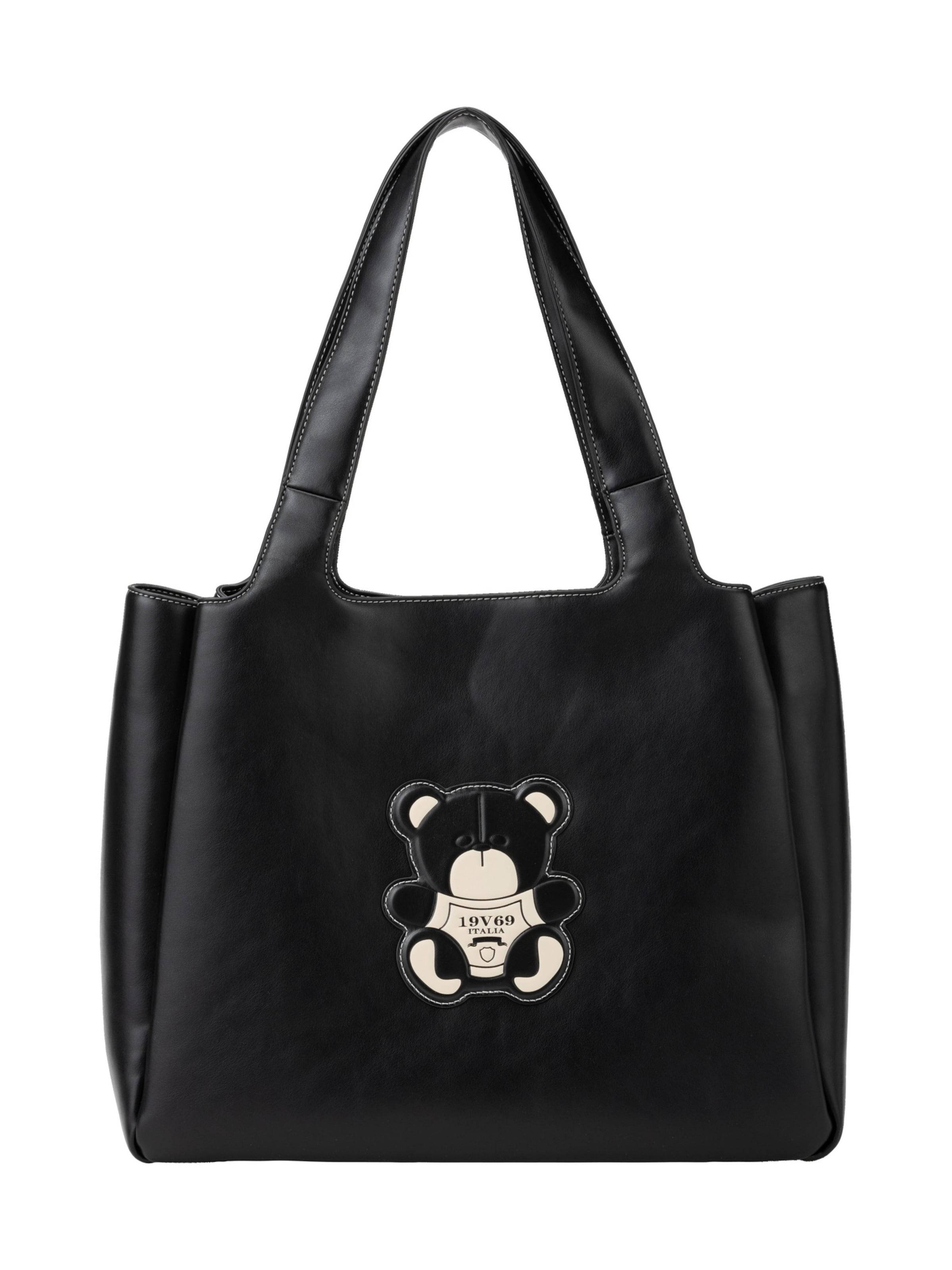 Borsa a mano &#x27;Ortensia&#x27; di 19V69 ITALIA in nero: frontale