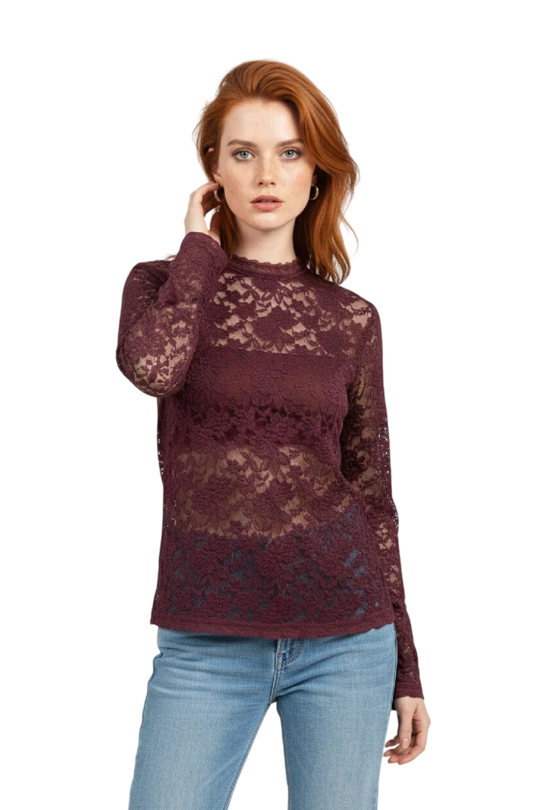Alexa Dash Blouse in Red: front