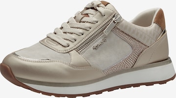 Baskets basses TAMARIS en beige : devant