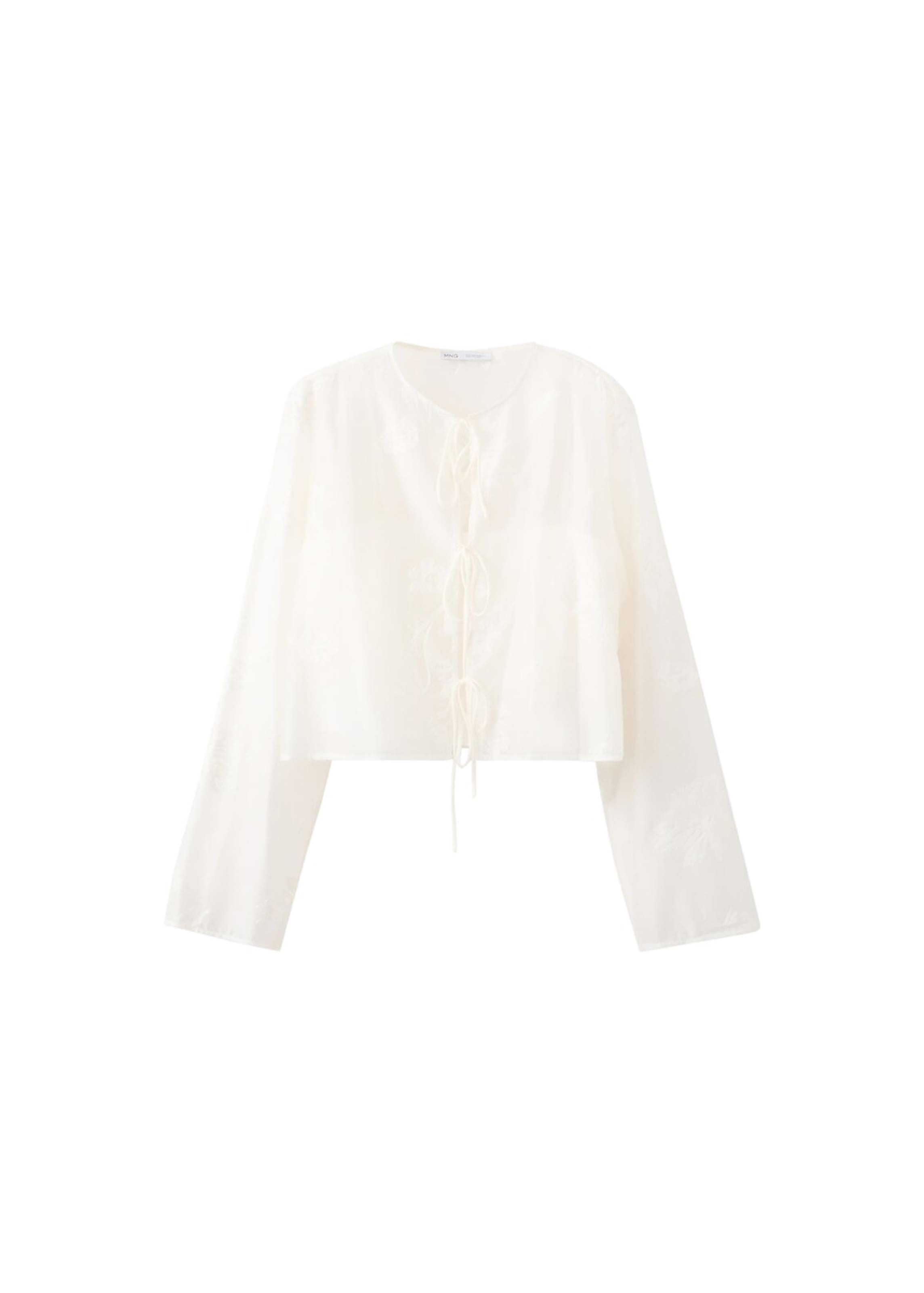 MANGO Bluse 'Selena' in Weiß: Vorderseite