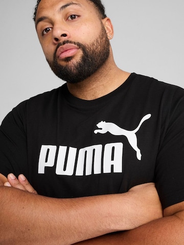PUMA Shirt 'Puma Ess No. 1 Logo Tee' in Zwart