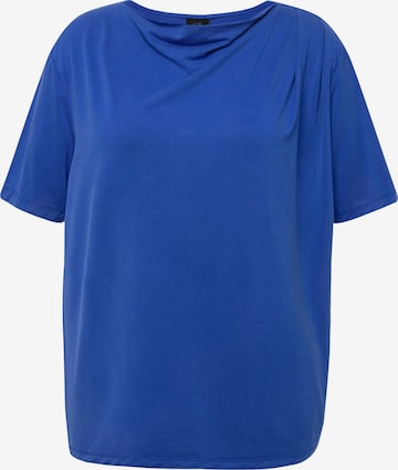 T-shirt Ulla Popken en bleu : devant