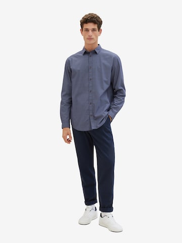 Coupe regular Chemise TOM TAILOR en bleu