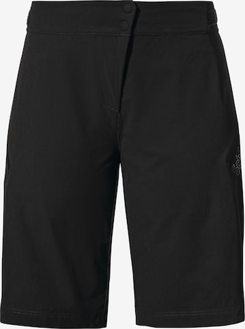 Schöffel Regular Outdoorbroek ' Bike Shorts Style Puula WMS ' in Zwart: voorkant
