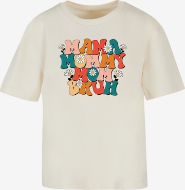 T-shirt 'Mothers Day Floral Accent Mom Life Humor Trendy Aesthetic' F4NT4STIC en beige : devant