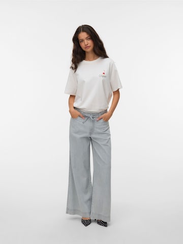 VERO MODA Wide leg Jeans 'VMAisa' in Grijs
