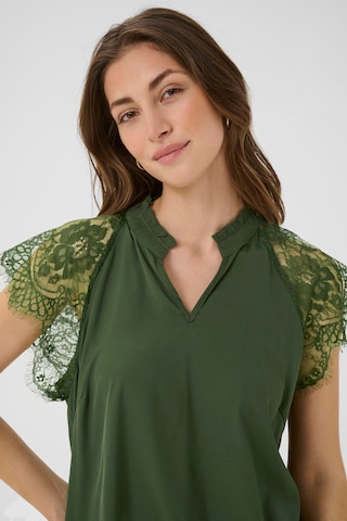 Cream Blouse 'Nola' in Green