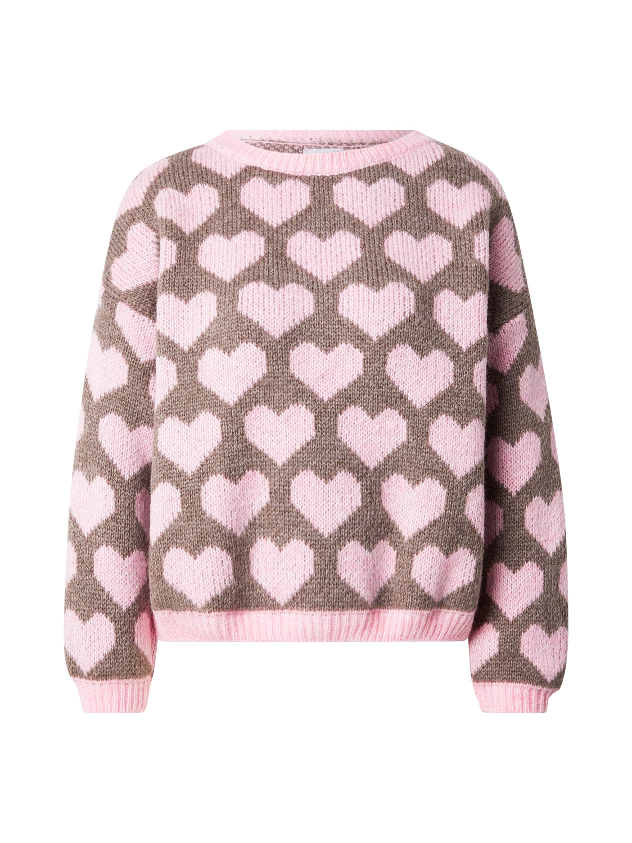 Hailys Pull-over 'Lo44vely' en taupe / rose clair, Vue avec produit