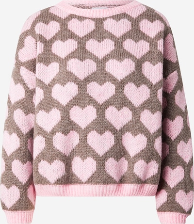 Hailys Neulepaita 'Lo44vely' värissä taupe / vaalea pinkki, Tuotenäkymä