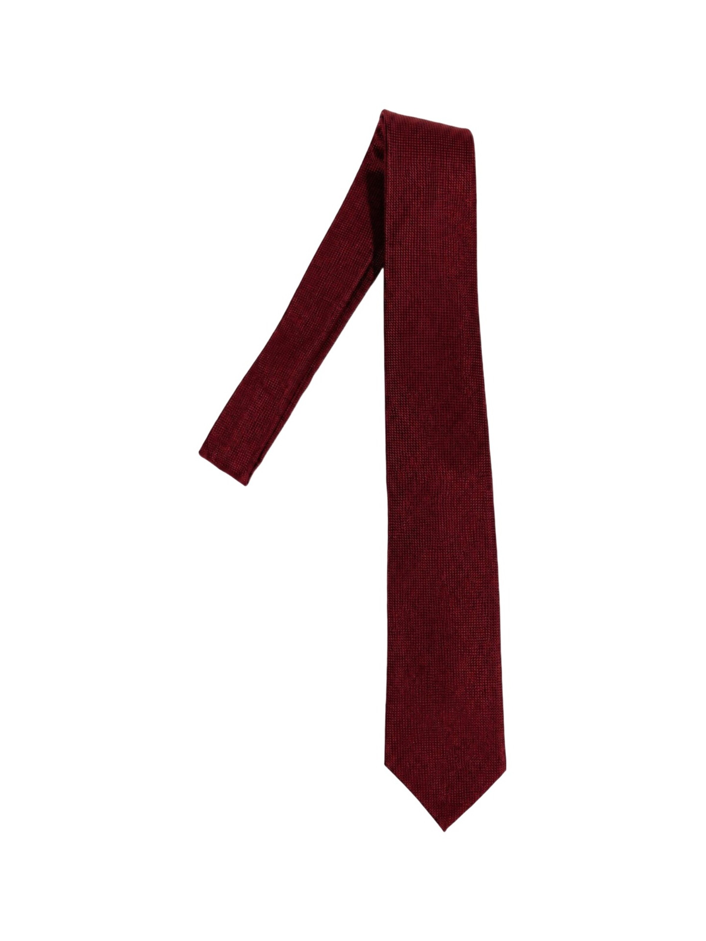 Cravatta 'Cravatta Uomo Bordò Navigare - 100% Poliestere - Casual' di Navigare in rosso: frontale