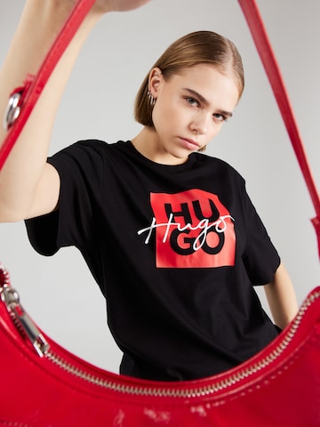 HUGO Red T-Shirt 'Dashire 3' in Schwarz