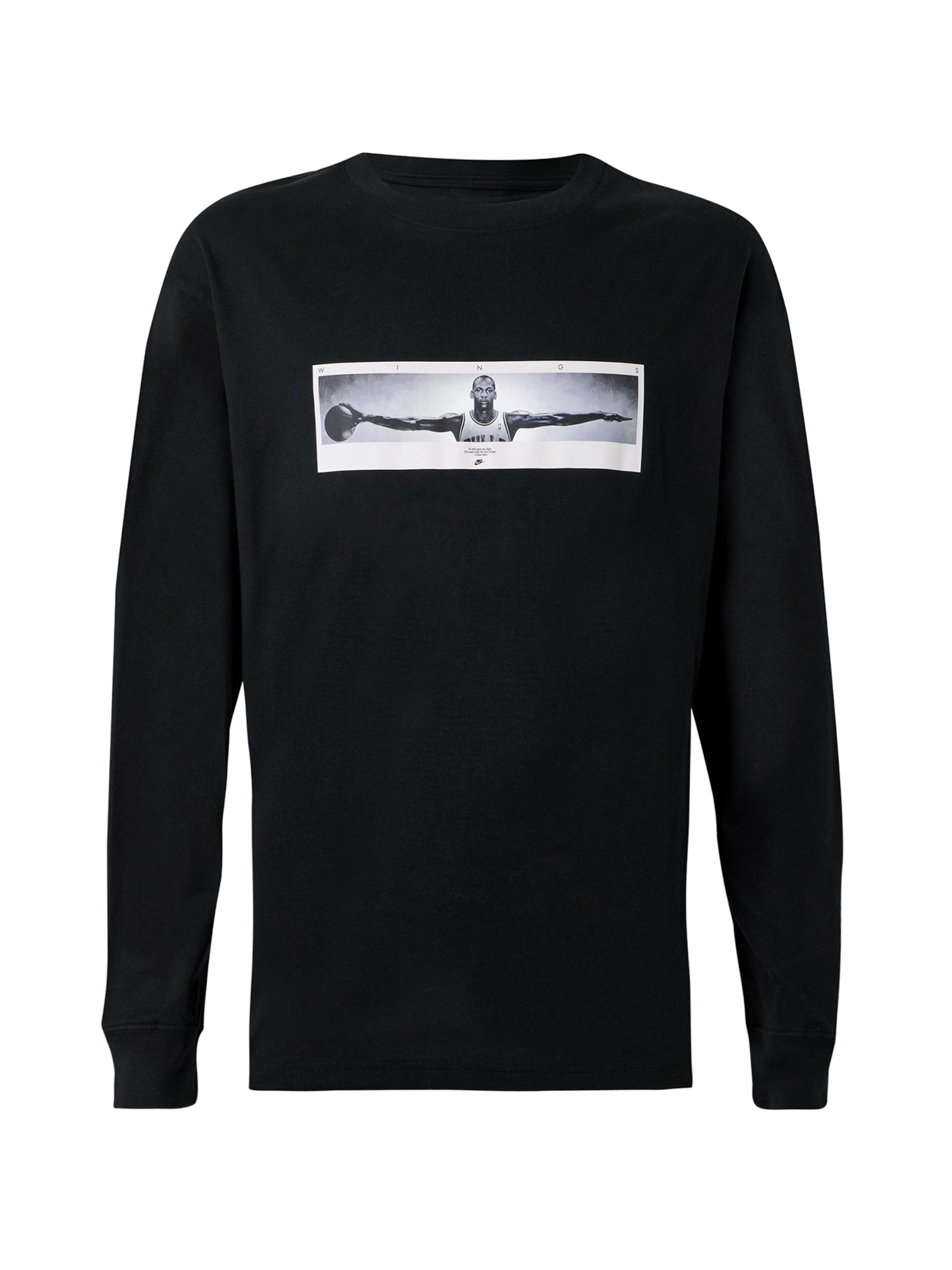 melns Jordan T-Krekls: no priekšpuses