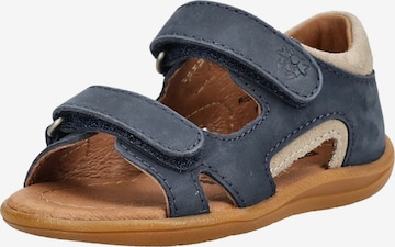 Calzatura aperta di Pepino in blu: frontale