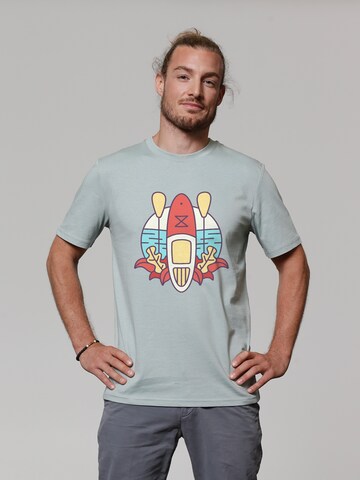 T-Shirt 'Stand Up Paddleboard SUP' Watapparel en vert : devant