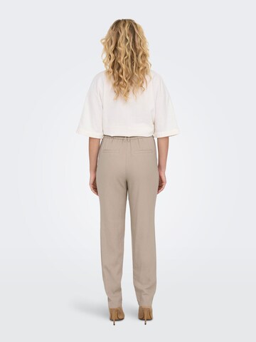 ONLY Tapered Bukser med lægfolder 'Onlcaro-Poptrash' i beige