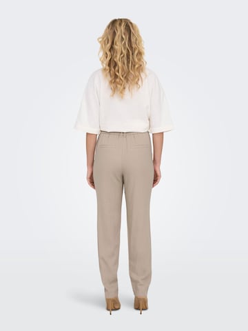 ONLY Regular Pleat-Front Pants 'CARO POPTRASH' in Beige