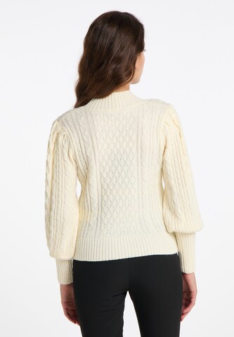 Pullover 'Tylin' di faina in bianco