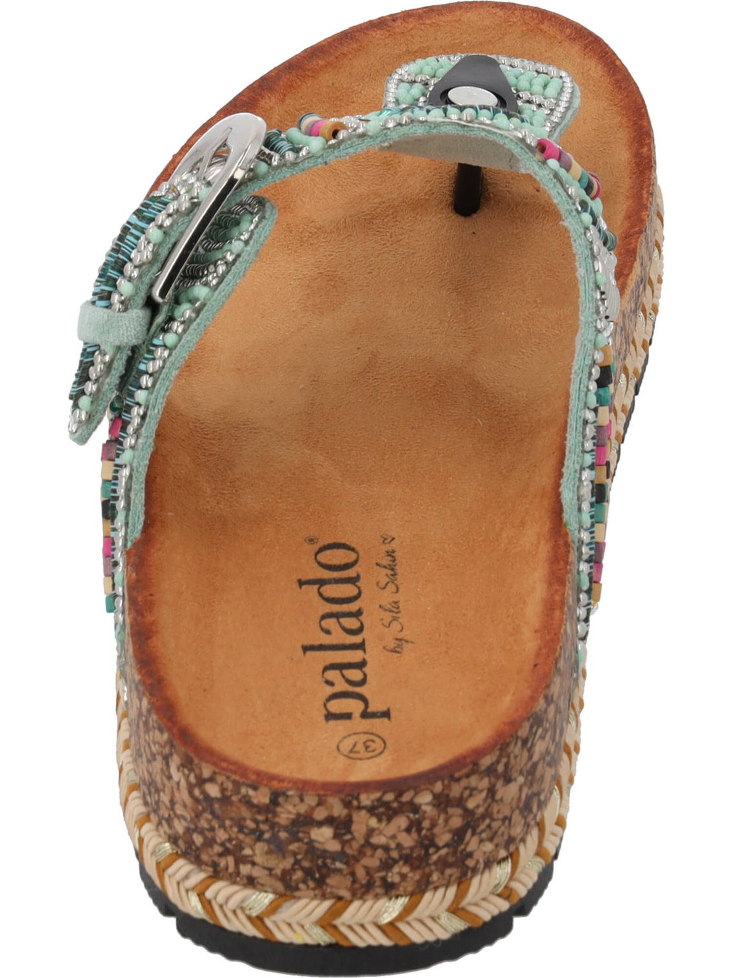 Palado by Sila Sahin Босоножки через палец 'Ikoh' в Зеленый