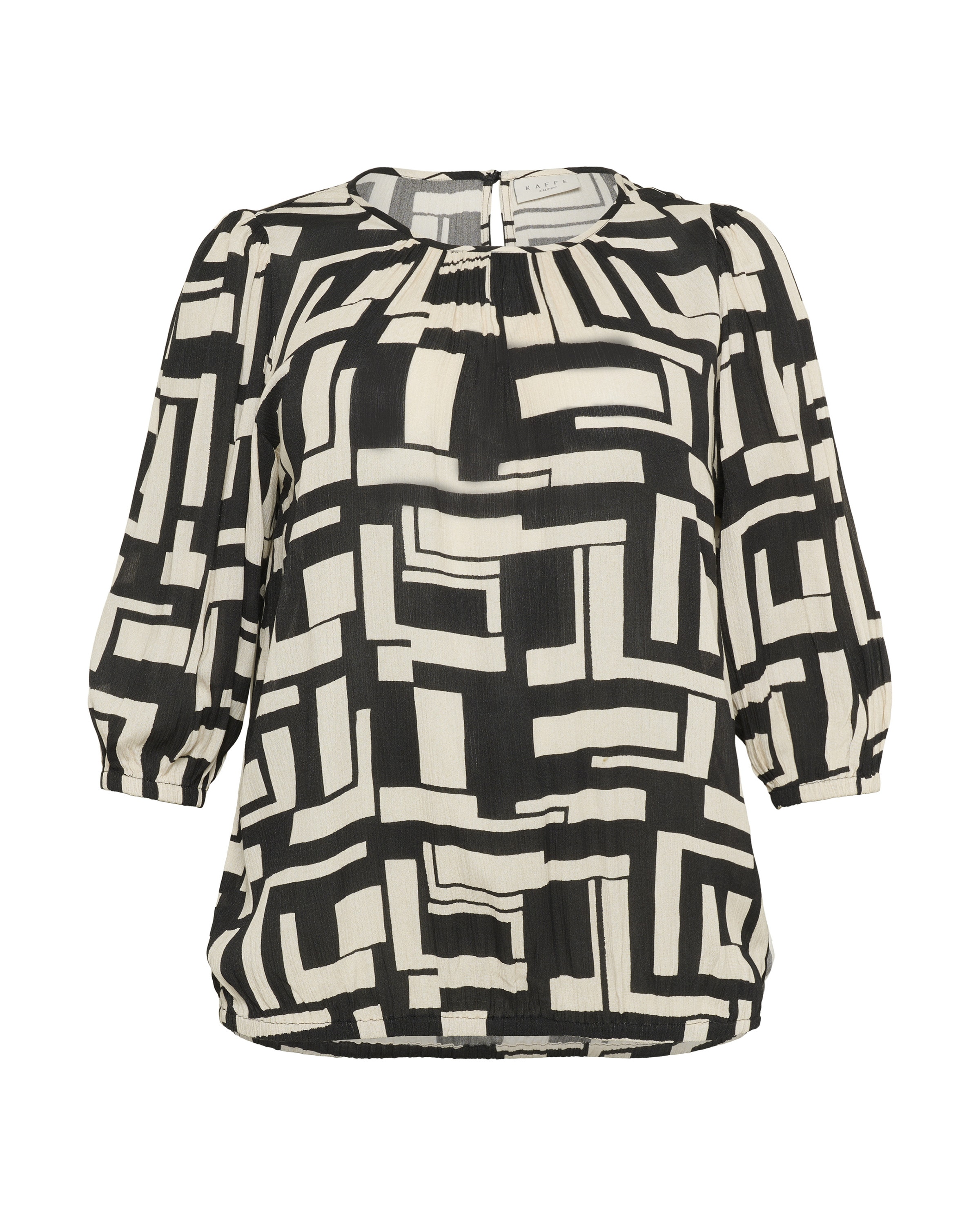 Chemisier 'Marina' KAFFE CURVE en noir : devant