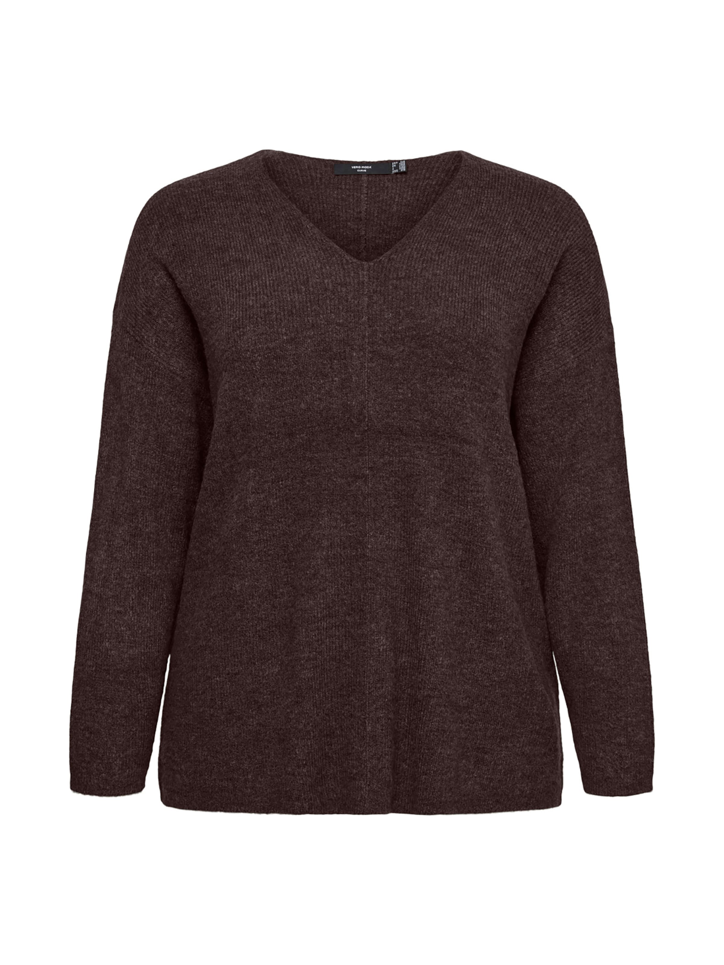 Vero Moda Curve Sweater 'VMCLEFILE' in Brown: front