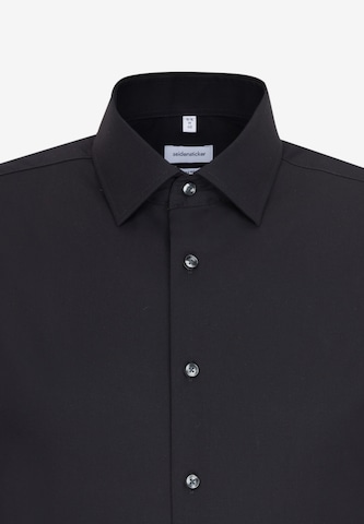 SEIDENSTICKER Slim fit Business Shirt in Black