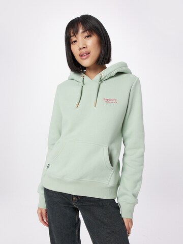 Superdry Sweatshirt 'Essential' in Grün: predná strana