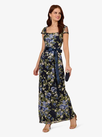 Adrianna Papell Evening dress 'Cascading Floral Column Gown' in Blue
