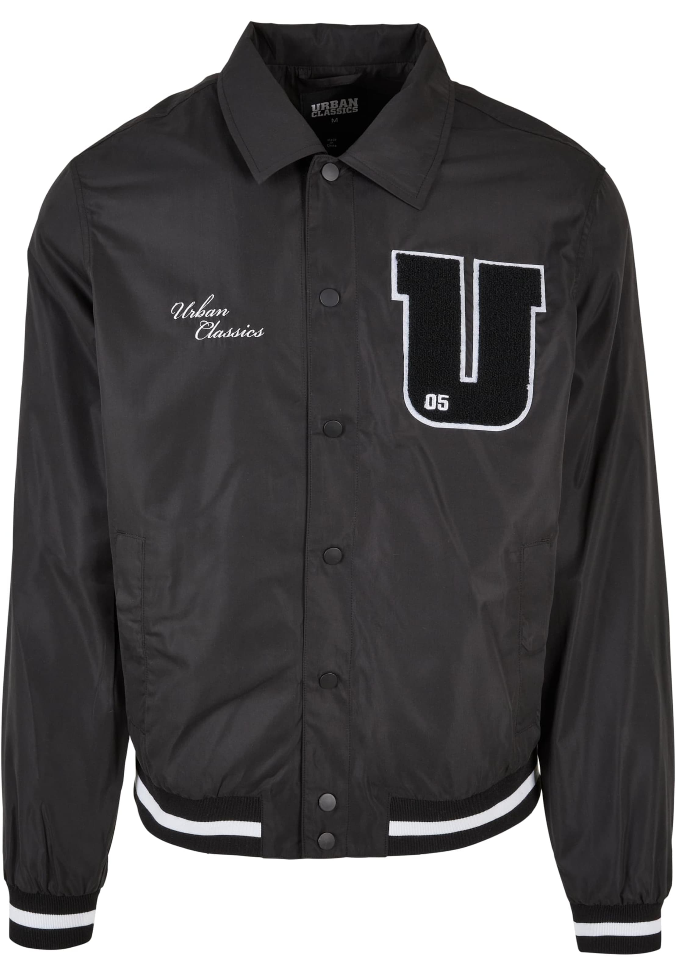 Urban Classics Between-season jacket in Black: front