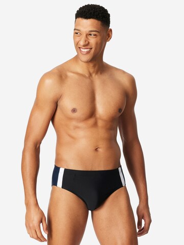 SCHIESSER Bathing trunks ' Ocean Swim ' in Black